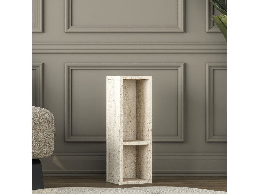 Table d'Appoint en bois " AD108 " - 20 x 18 x 60 cm - Travertin