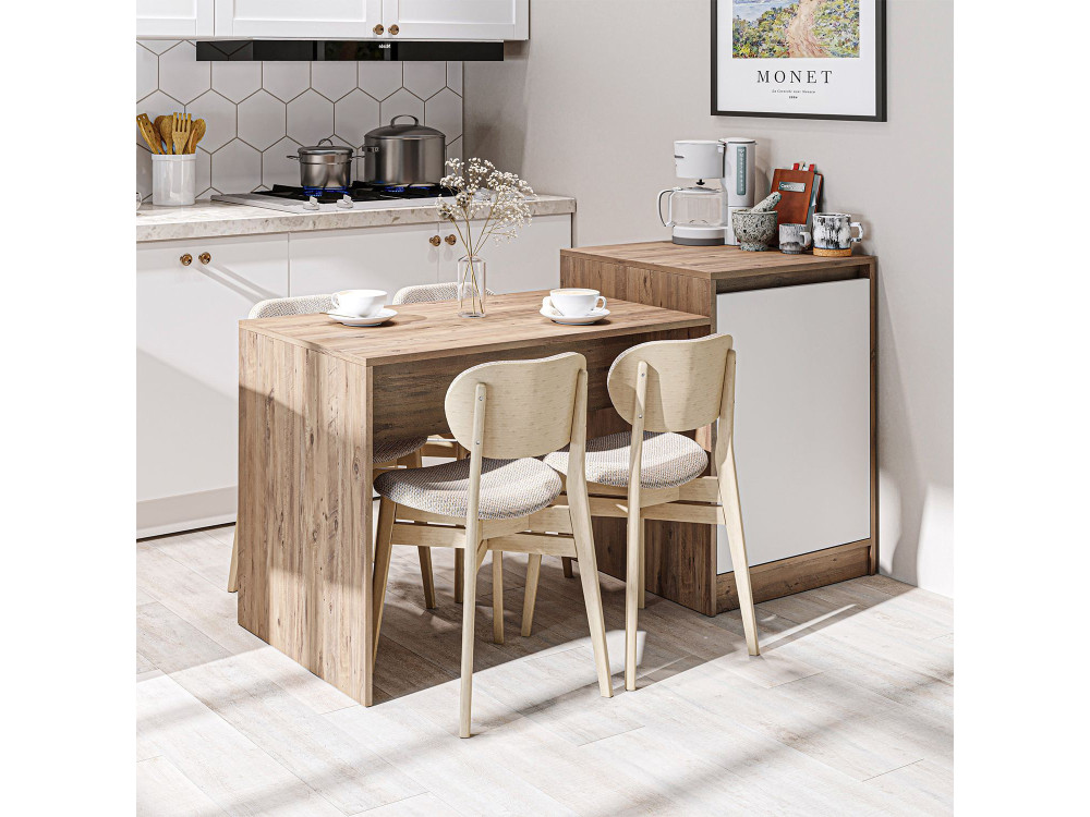 Table de Cuisine en bois " 2786 " - 160 x 60 x 85 cm - Beige