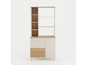 Bibliothèque en bois "Mood" - 85 x 35 x 188 cm - Beige