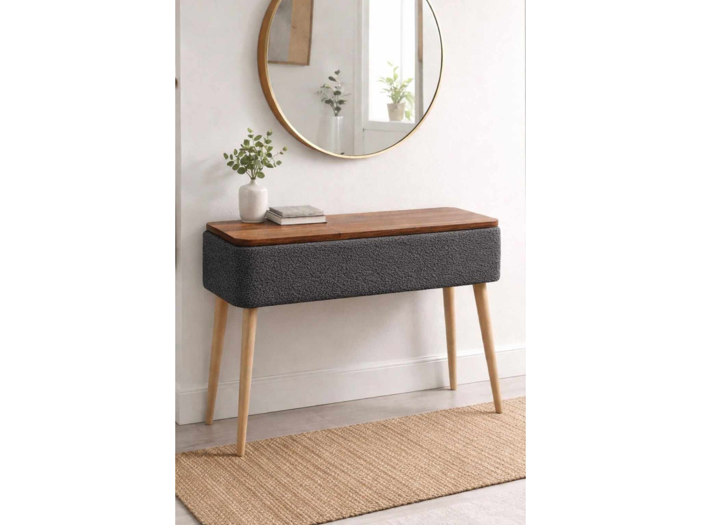 Buffet en bois "Sole" - 90 x 30 x 90 cm - Anthracite