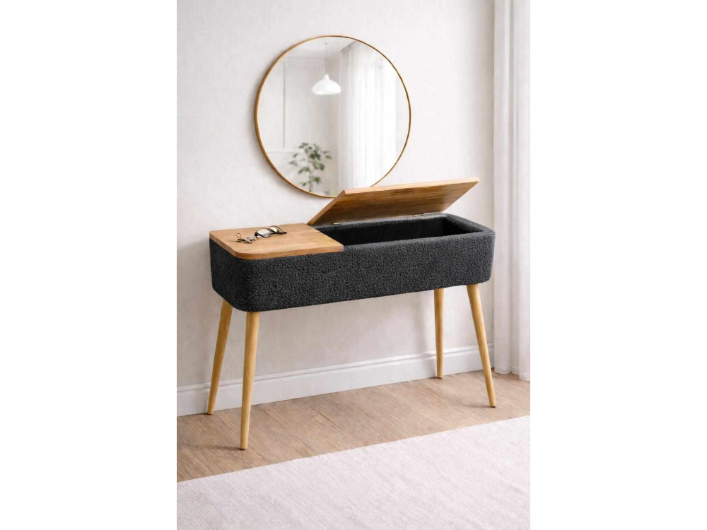 Buffet en bois "Sole" - 90 x 30 x 90 cm - Anthracite
