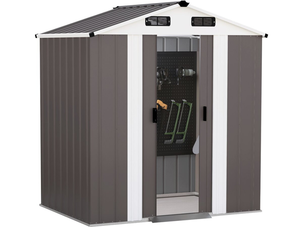 Abri de jardin métal "Dallas II" - 2,17 m² - Taupe
