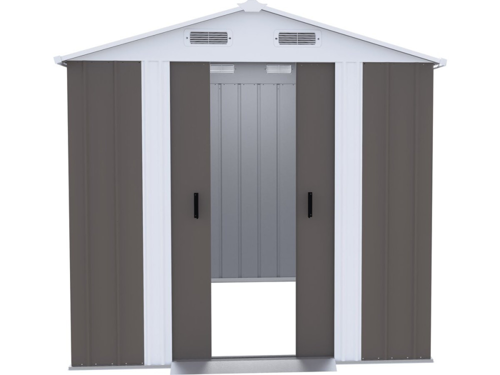Abri de jardin métal "Dallas" - 4,12 m² - Taupe