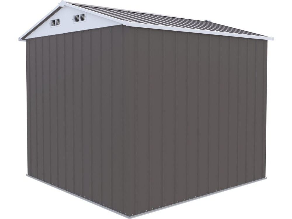 Abri de jardin métal "Dallas" - 4,12 m² - Taupe