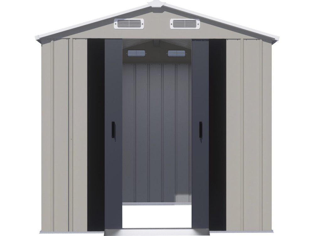 Abri de jardin en métal "Nebraska" - 4,12 m² - Gris