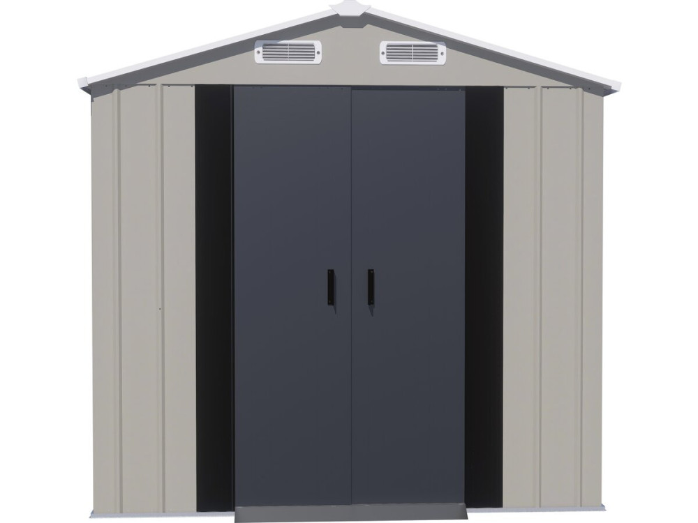 Abri de jardin en métal "Nebraska" - 4,12 m² - Gris