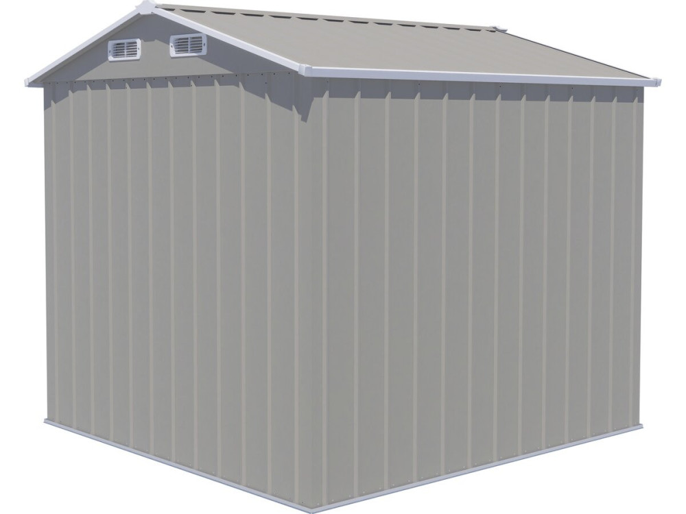 Abri de jardin en métal "Nebraska" - 4,12 m² - Gris