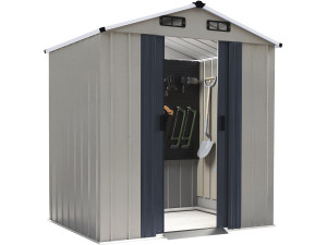 Abri de jardin en métal "Nebraska" - 2,17 m² - Gris