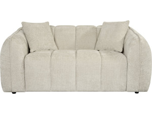 Canapé droit style bubble en tissu "Wagram" - 2 places - Beige