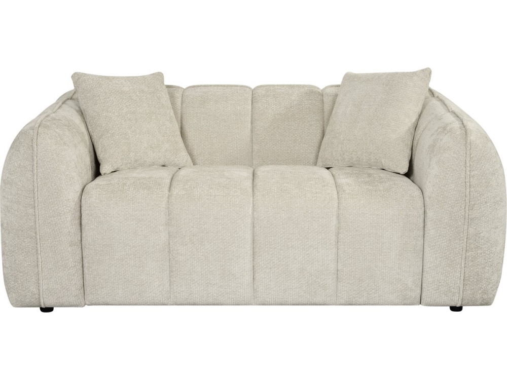 Canapé droit style bubble en tissu "Wagram" - 2 places - Beige