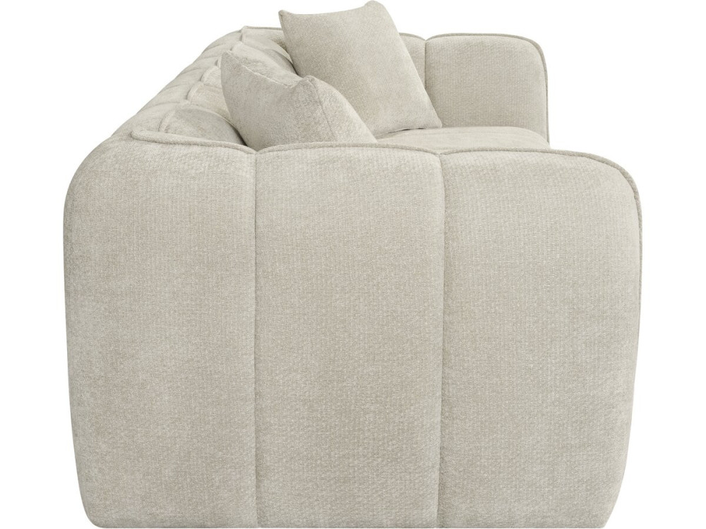 Canapé droit style bubble en tissu "Wagram" - 2 places - Beige