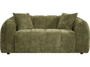 Canapé droit style bubble en tissu "Wagram" - 2 places - Vert