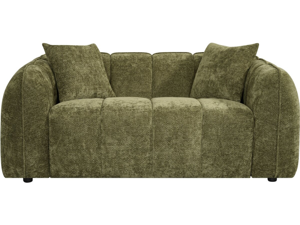 Canapé droit style bubble en tissu "Wagram" - 2 places - Vert