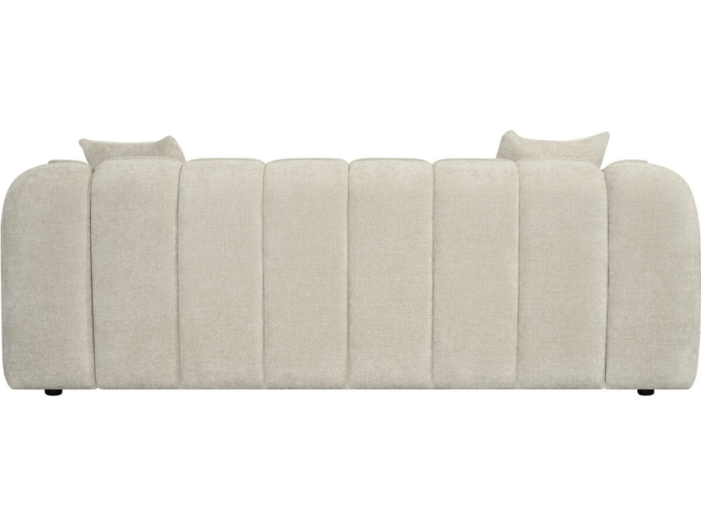 Canapé droit style bubble en tissu "Wagram" - 3 places - Beige