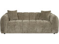 Canapé droit style bubble en tissu "Wagram" - 3 places - Vert - Marron