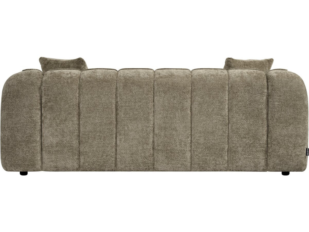 Canapé droit style bubble en tissu "Wagram" - 3 places - Marron