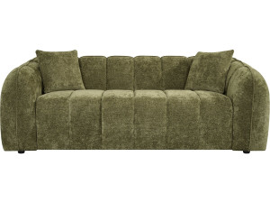 Canapé droit style bubble en tissu "Wagram" - 3 places - Vert