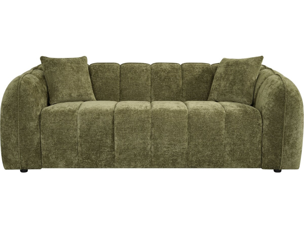 Canapé droit style bubble en tissu "Wagram" - 3 places - Vert