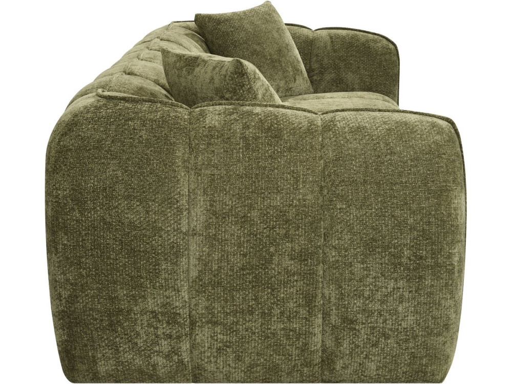 Canapé droit style bubble en tissu "Wagram" - 3 places - Vert