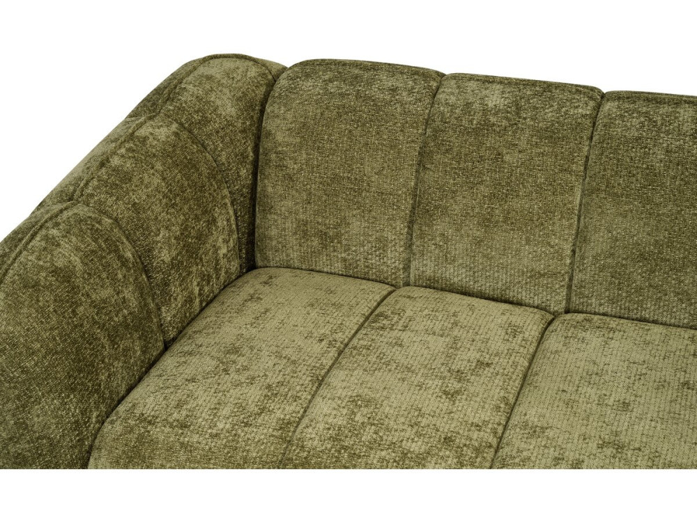 Canapé droit style bubble en tissu "Wagram" - 3 places - Vert
