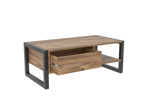 Table basse en bois "Haldizen" - 105 x 55 x 40 cm - Marron