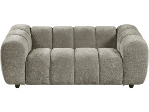 Canapé droit style bubble en tissu "Courcelles" - 2 places - Marron