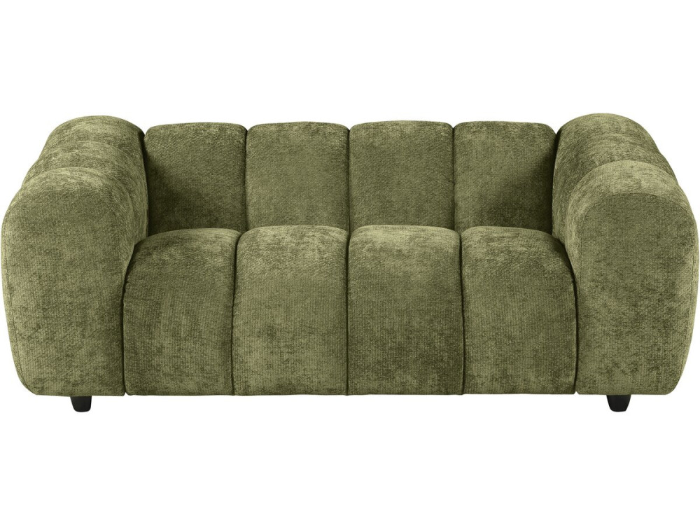 Canapé droit style bubble en tissu "Courcelles" - 2 places - Vert