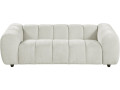 Canapé droit style bubble en tissu "Courcelles" - 3 places - Beige - Beige