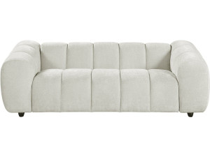 Canapé droit style bubble en tissu "Courcelles" - 3 places - Beige