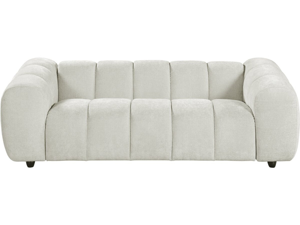 Canapé droit style bubble en tissu "Courcelles" - 3 places - Beige