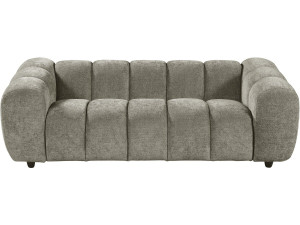 Canapé droit style bubble en tissu "Courcelles" - 3 places - Marron