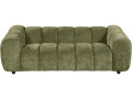 Canapé droit style bubble en tissu "Courcelles" - 3 places - Marron - Vert