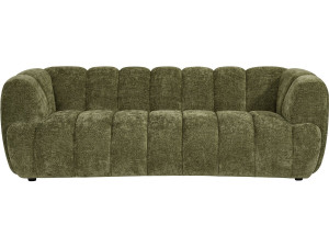 Canapé droit style bubble en tissu "Malakoff" - 3 places - Vert