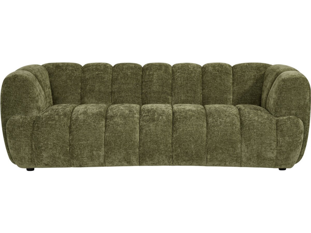 Canapé droit style bubble en tissu "Malakoff" - 3 places - Vert