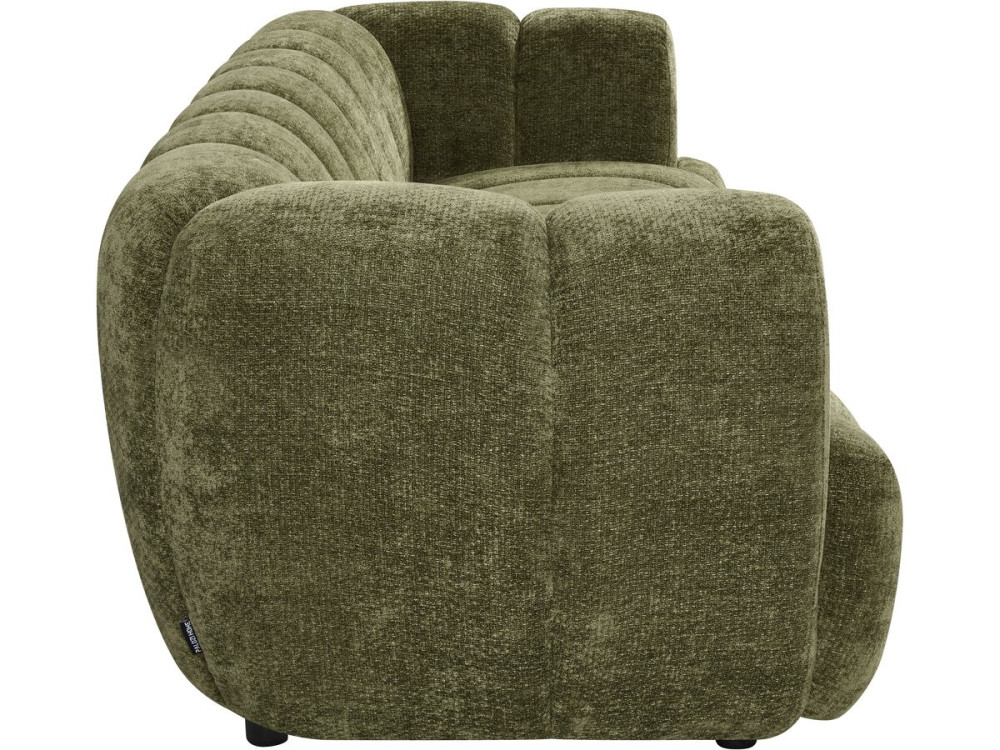 Canapé droit style bubble en tissu "Malakoff" - 3 places - Vert