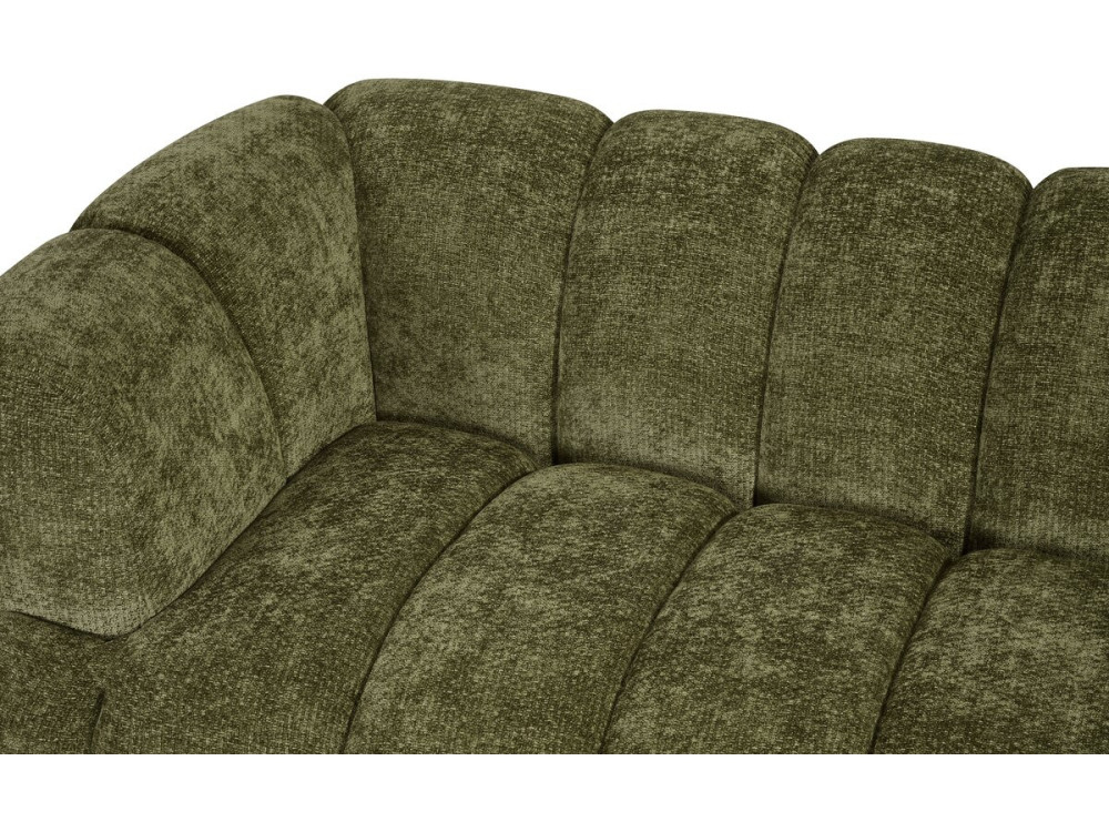 Canapé droit style bubble en tissu "Malakoff" - 3 places - Vert