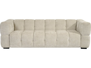 Canapé droit style bubble en tissu "Spontini" - 3 places - Beige
