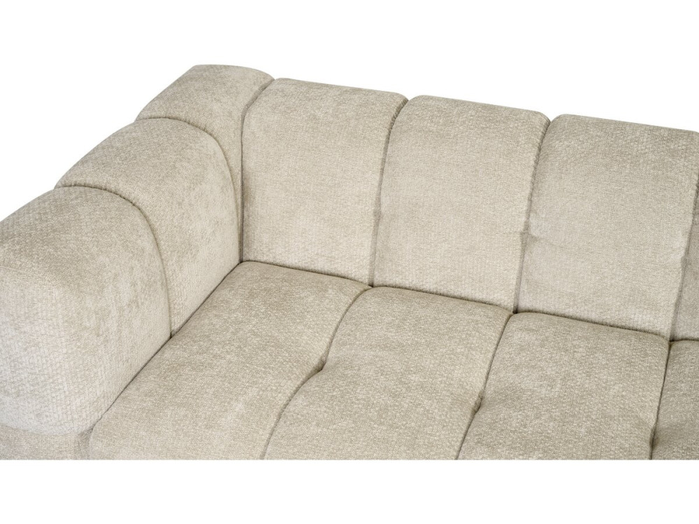 Canapé droit style bubble en tissu "Spontini" - 3 places - Beige