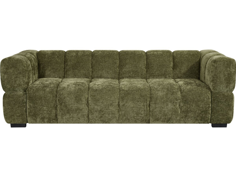 Canapé droit style bubble en tissu "Spontini" - 3 places - Vert