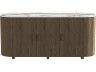 Buffet en bois avec plateau en céramique "Azya" - 160 x 45 x 75 cm - Marron