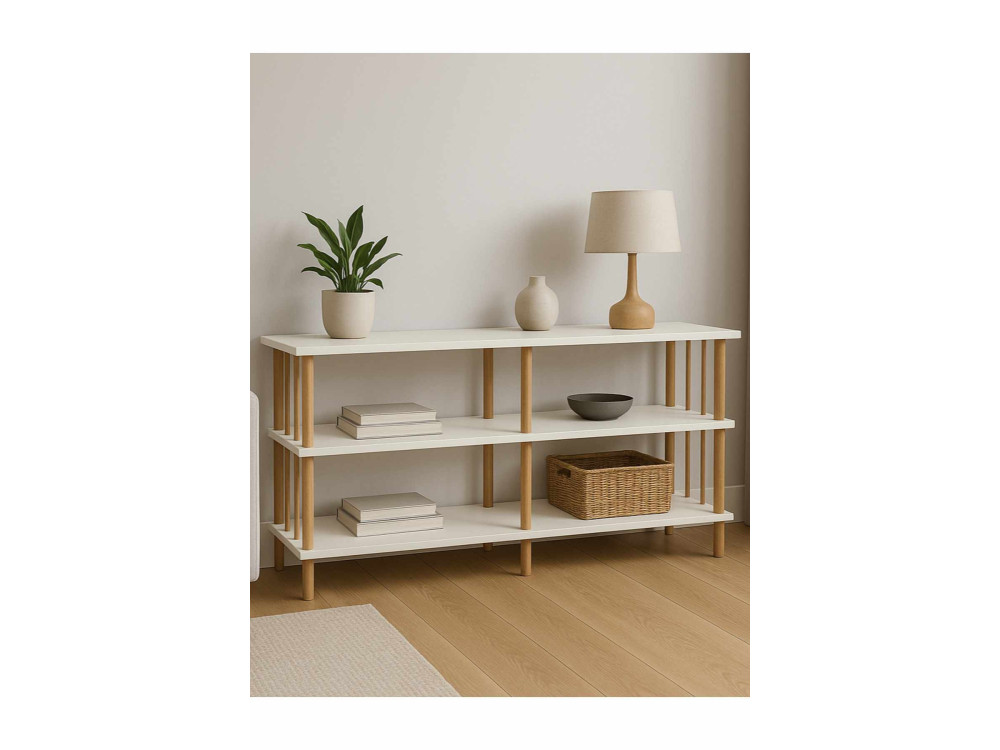 Buffet en bois " Peka219 " - 120 x 73 x 30 cm - Blanc