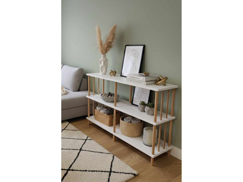 Buffet en bois " Peka219 " - 120 x 73 x 30 cm - Blanc