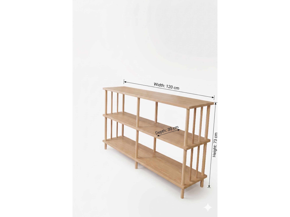Buffet en bois " Peka219 " - 120 x 73 x 30 cm - Chêne Saphir