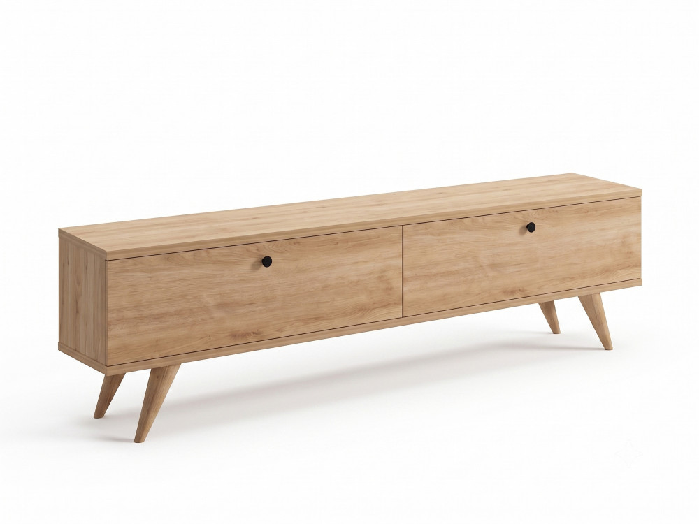 Meuble TV en bois " Paris " - 160 x 25 x 40 cm - Chêne Saphir