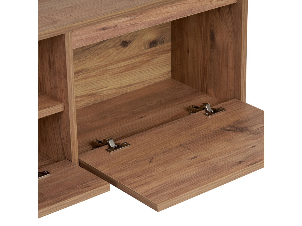 Meuble TV en bois " Vanguard " - 160 x 30 x 42 cm - Pin Atlantique