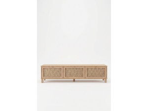 Meuble TV en bois " Dune " - 180 x 45,6 x 32 cm - Chêne