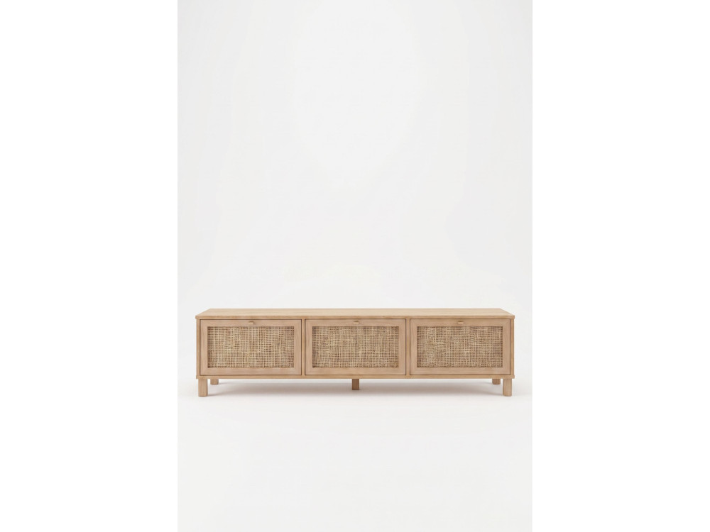 Meuble TV en bois " Dune " - 180 x 45,6 x 32 cm - Chêne