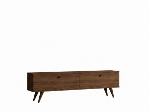 Meuble TV en bois " Paris 140 " - 140 x 40 x 25 cm - Noyer