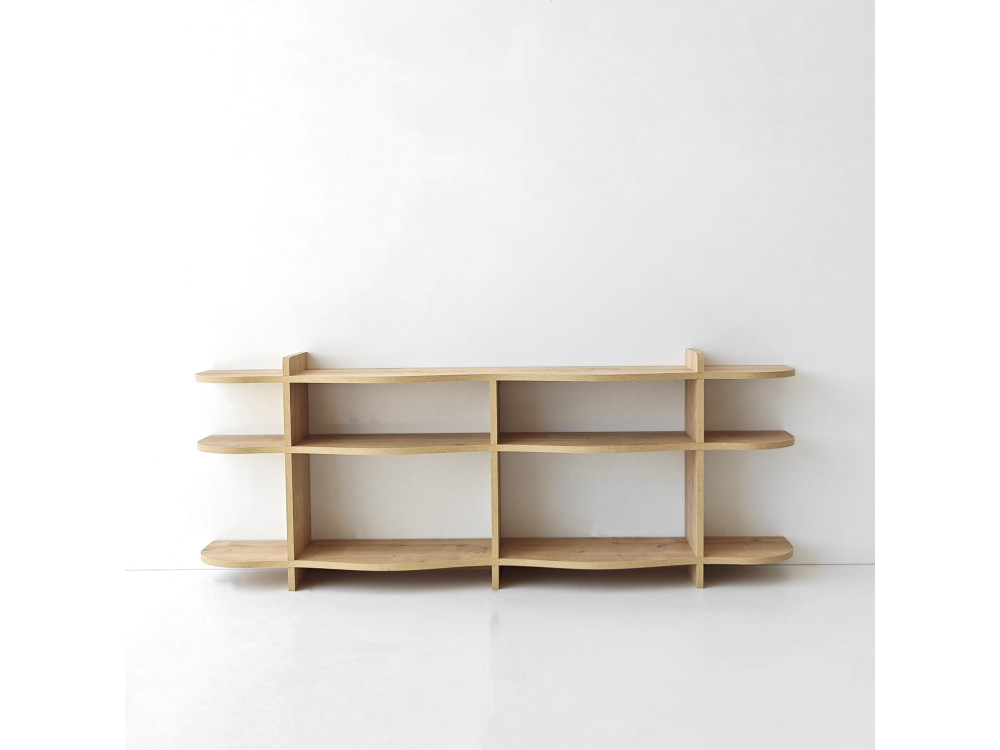 Console en bois " Flusso " - 170 x 65 x 30 cm - Chêne Saphir