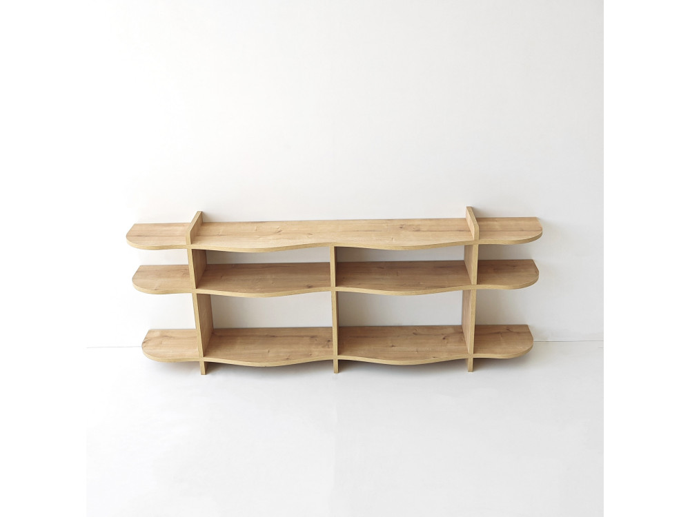 Console en bois " Flusso " - 170 x 65 x 30 cm - Chêne Saphir